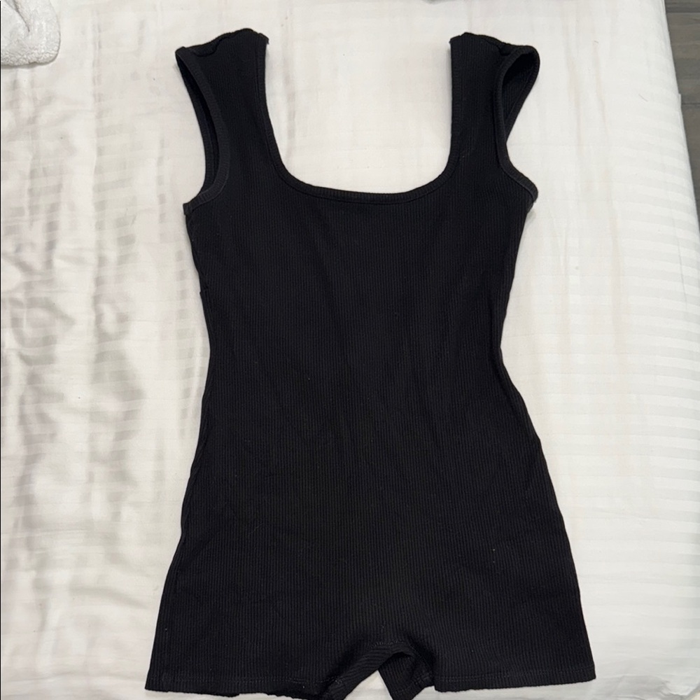 Fashion Nova Ribbed Open Back Sleeveless Bodysuit